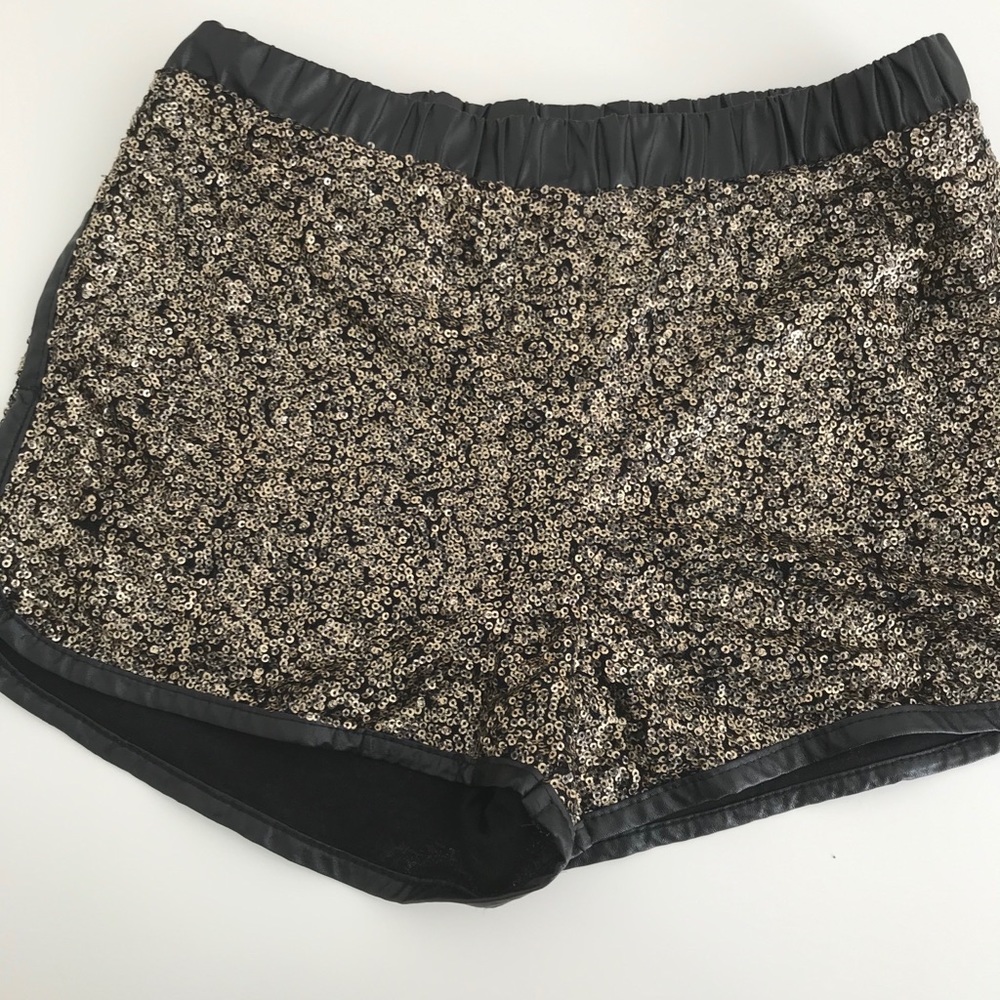 Gold Sequin Shorts